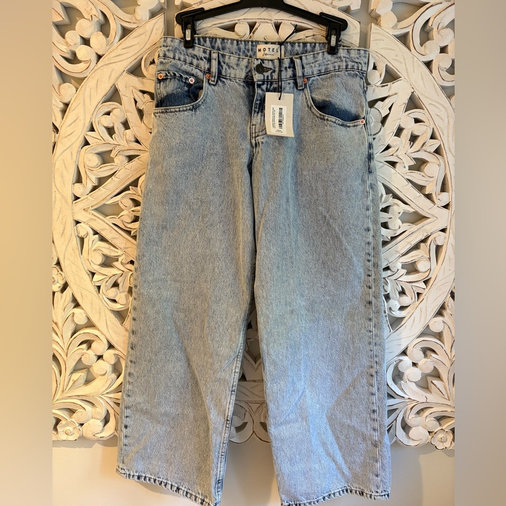 Motel Rocks Lowrise Parallel Jeans - 80s light blue wash